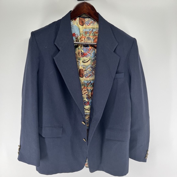 PalmBeach Jewelry Other - Palm Beach 42R Navy Blue 2Btn Mens Blazer Suit Jacket Sport Coat